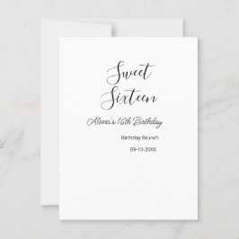Cartão Postal Brunch de aniversário de sweet sixteen 16º anivers