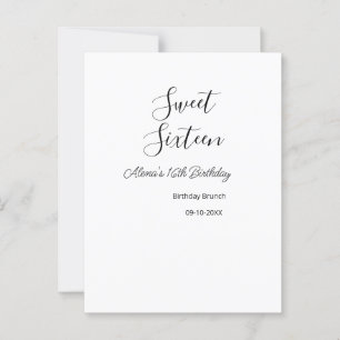 Cartão Postal Brunch de aniversário de sweet sixteen nome 16º an