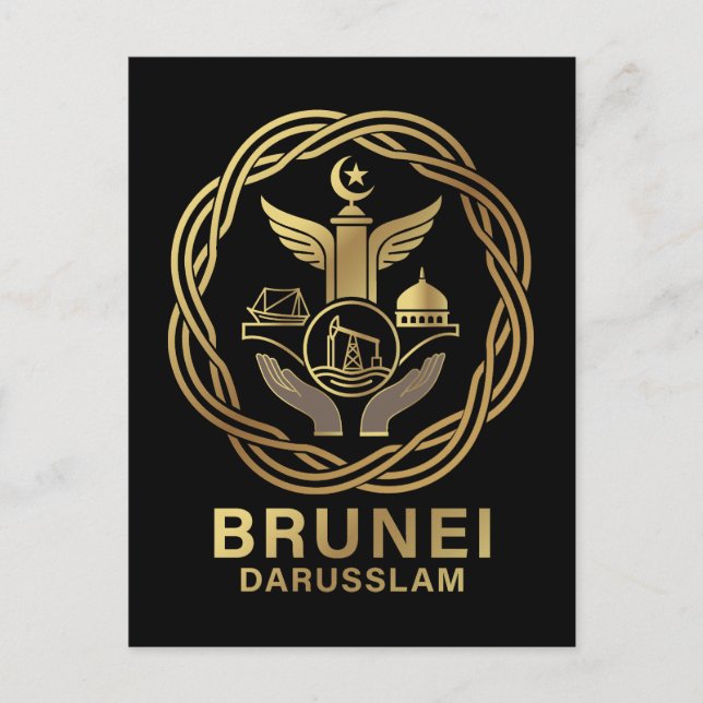 Cartão Postal Brunei Darusslam Southeast Asia (Frente)