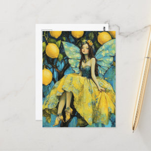 Cartão Postal Brunette Lemon Tree Fairy