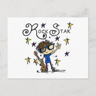 Cartão Postal Brunette Rock Star