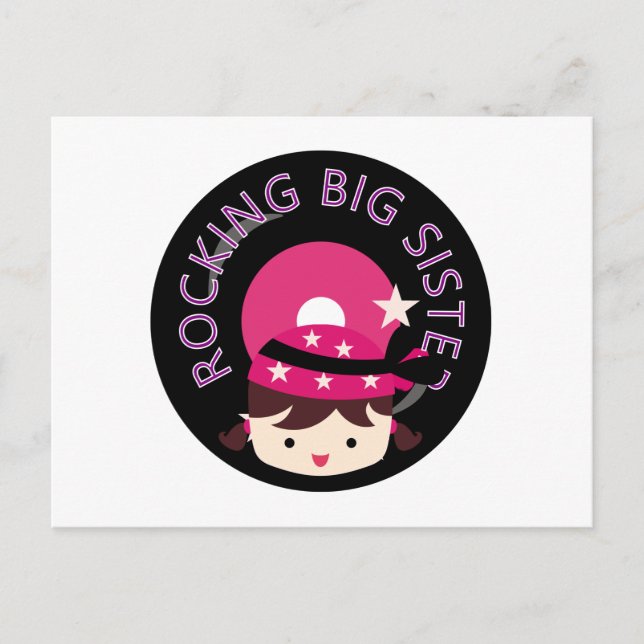 Cartão Postal Brunette Rocking Big Sister (Frente)