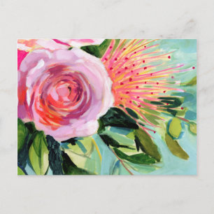 Cartão Postal Brushy Floral I