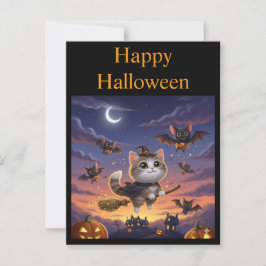 Cartão Postal Bruxa Bonita do Halloween