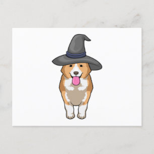 Cartão Postal Bruxa Corgi