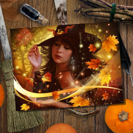 Cartão Postal Bruxa de Halloween