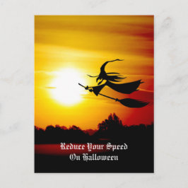 Cartão Postal Bruxa de Halloween
