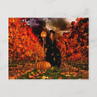 Cartão Postal Bruxa de outono