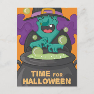 Cartão Postal Bruxa do Halloween