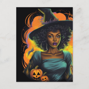 Cartão Postal Bruxa do Halloween