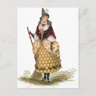 Cartão Postal Bruxa Elegante