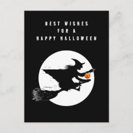 Cartão Postal Bruxa engraçada de Halloween