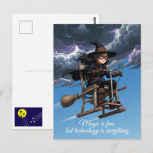 Cartão Postal Bruxa Legal. Magia é bom