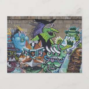 Cartão Postal Bruxa Verde Engraçada