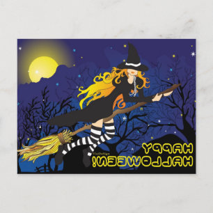 Cartão Postal bruxa voadora_1
