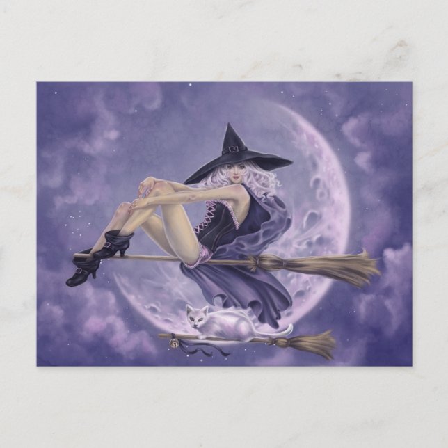 Cartão Postal Bruxas de Pin-Up - Assustadas (Frente)