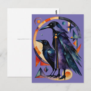 Cartão Postal Bruxas Modernas - uma obra de arte abstrata 4 - Fa