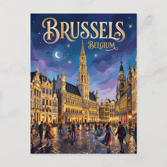 Cartão Postal Bruxelas Bélgica (Frente)