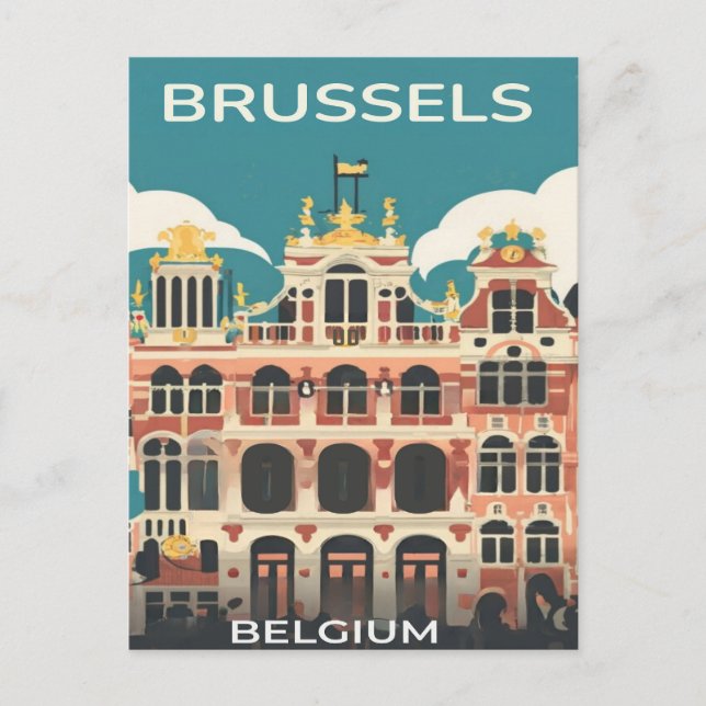 Cartão Postal Bruxelas, Bélgica (Frente)