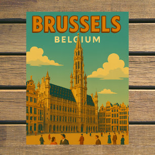 Cartão Postal Bruxelas, Bélgica Viagem Gótica Histórica