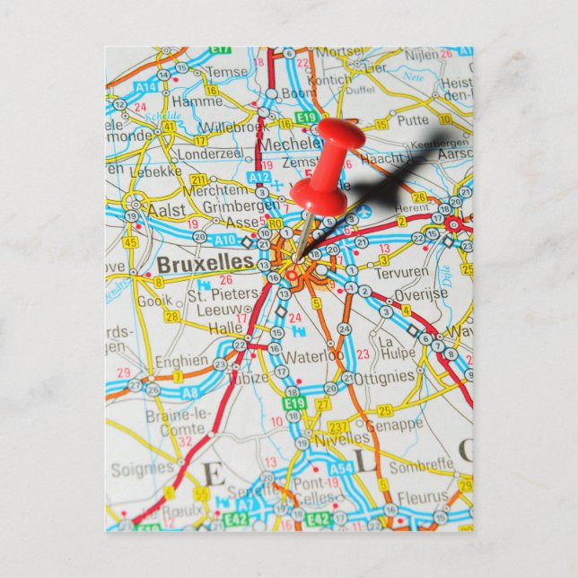 Cartão Postal Bruxelas, Bruxelas, Bélgica (Frente)