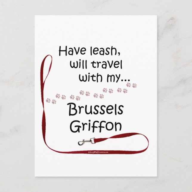 Cartão Postal Bruxelas Viagem Leash (Frente)