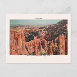 Cartão Postal Bryce Canyon National Park Fairyland Vintage