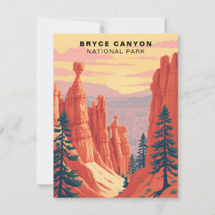 Cartão Postal Bryce Canyon National Park Retro EUA