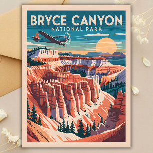 Cartão Postal Bryce Canyon National Park Sunset Viagens vintage