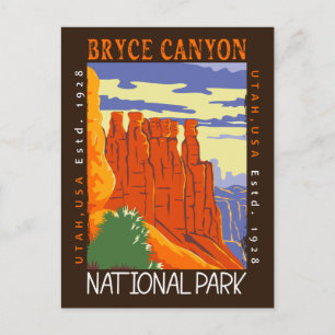 Cartão Postal Bryce Canyon National Park Utah aflita