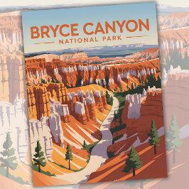 Cartão Postal Bryce Canyon National Park Utah Vintage EUA Viagem