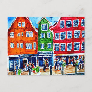 Cartão Postal bryggen bergen norway