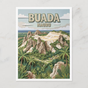 Cartão Postal Buada Lagoon e Planalto Central Nauru