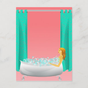 Cartão Postal Bubble Bath