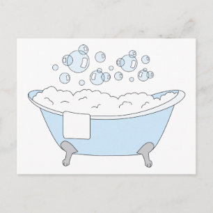 Cartão Postal Bubble Bathtub