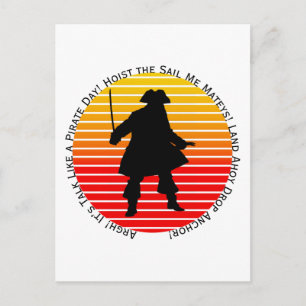 Cartão Postal Bucaneiros Steampunk Falam Como um Pirata Dia Argh