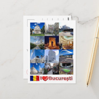 Cartão Postal Bucareste I Love - Romênia -