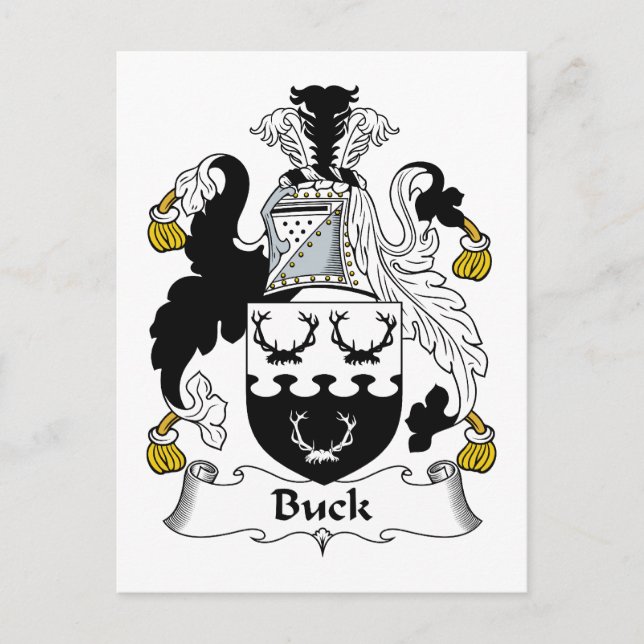 Cartão Postal Buck Family Crest (Frente)