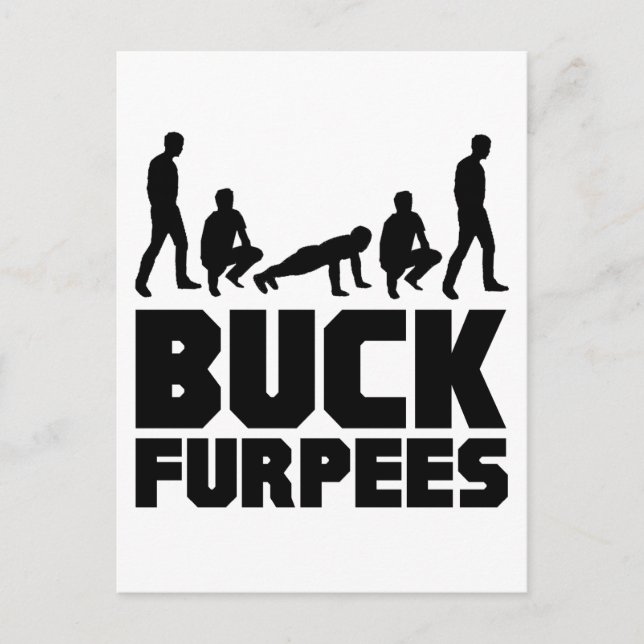 Cartão Postal Buck Furpees — Malhação de Burpees (Frente)