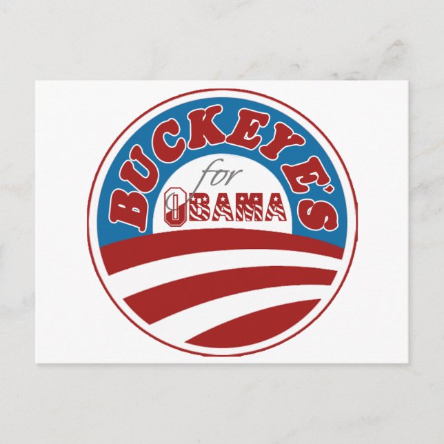 Cartão Postal Buckeyes para Obama (Frente)