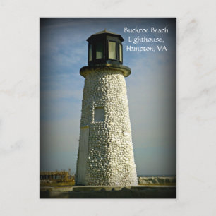 Cartão Postal Buckroe Beach Lighthouse Hampton, VA Postcard