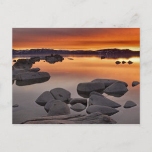 Cartão Postal Buck's Beach Sunset, Lago Tahoe...
