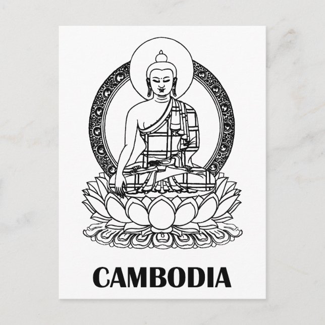 Cartão Postal Buda Cambodja (Frente)