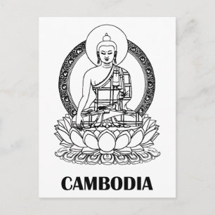 Cartão Postal Buda Camboja
