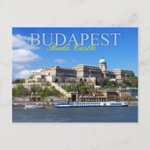 Cartão Postal Buda Castle, que ignora o rio Danúbio em Budapest