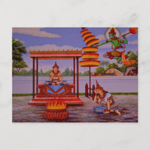 cartão postal Buda iluminado