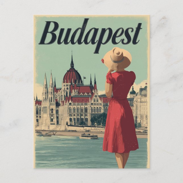 Cartão Postal Budapest 50 vintage (Frente)