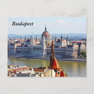 Cartão Postal Budapest, a construção do parlamento, Budapest