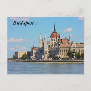 Cartão Postal Budapest, a construção do parlamento, Budapest