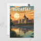 Cartão Postal Budapest Hungary Viagem Art Vintage (Frente/Verso)